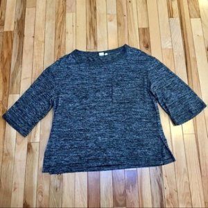GAP Grey 3/4 Sleeved Knit Sweater Size Large